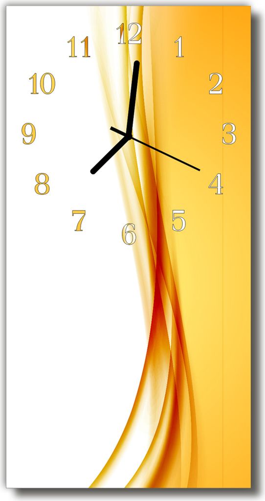 Tulup Glasuhr Wanduhr Küchenuhr Echt-Glas 30x60 Muster Mehrfarbig