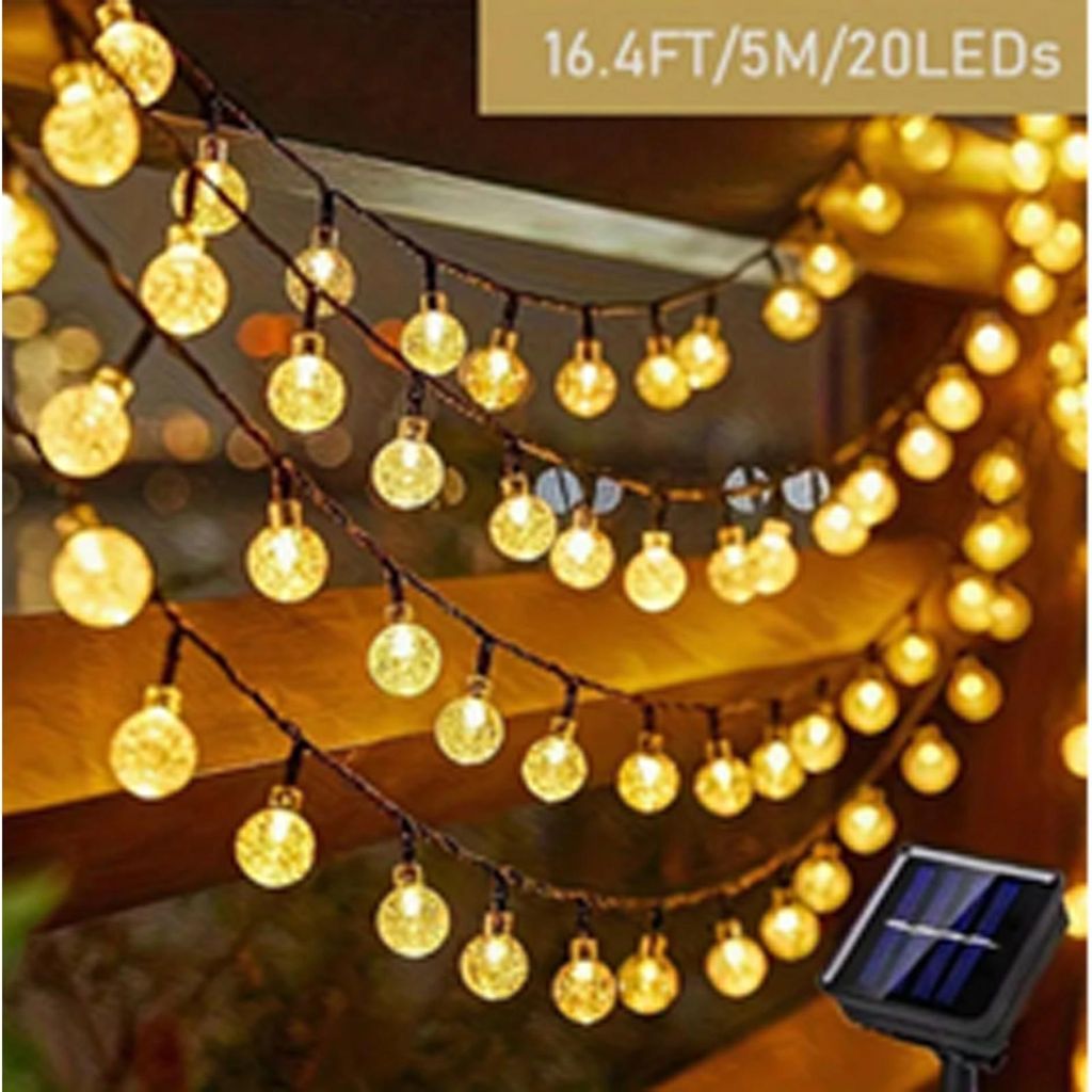 Solar Lichterkette Gartenlichter Kugel Lichterkette 7m 50 Produktbild 