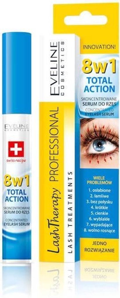 Eveline Cosmetics Total Action Serum do rzęs 8w1, 10 ml Obrázok produktu 