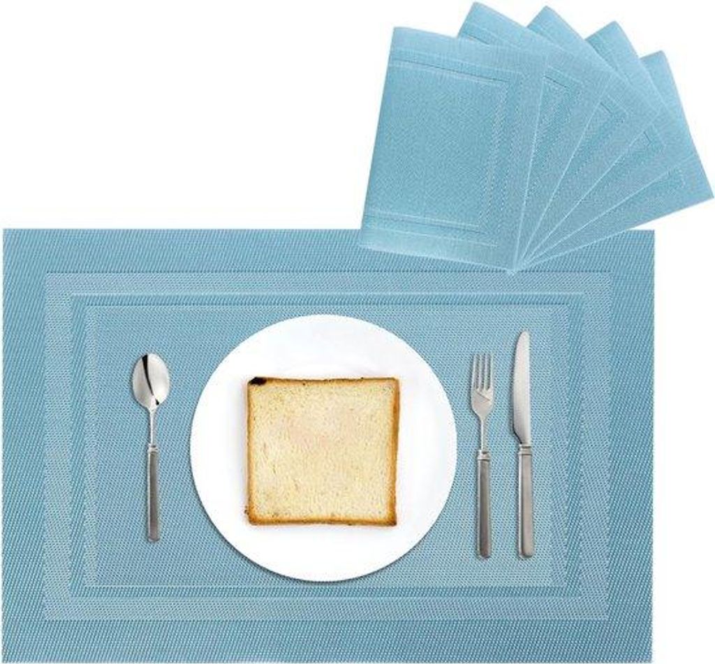 Wasserdichte Tischdecken 6er Set grüne elegante Tischdecken Frühstückstisch Hitzebeständig PVC Küche Esszimmer (grün)