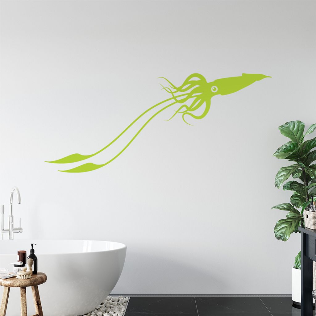 KIWISTAR Kalmar Tintenfische Kopffüßer Tentakel Wandtattoo in 6 Größen - Wandaufkleber Wall Sticker - Dekoration, Küche, Wohnzimmer, Schlafzim...