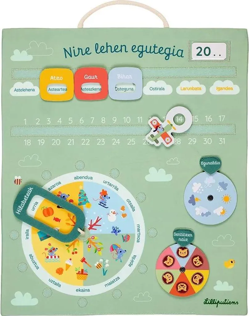 Calendrier de Semaine Enfant Lilliputiens Transparent - Organisateur Mural