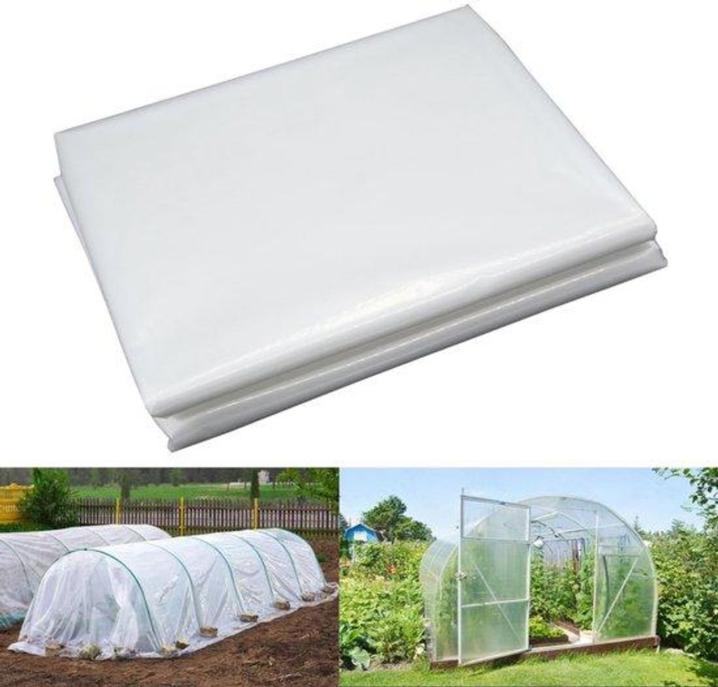 Transparante Polyethyleenfolie für Tomatenbeete, 3m x 3m, transparente Gartenfolie