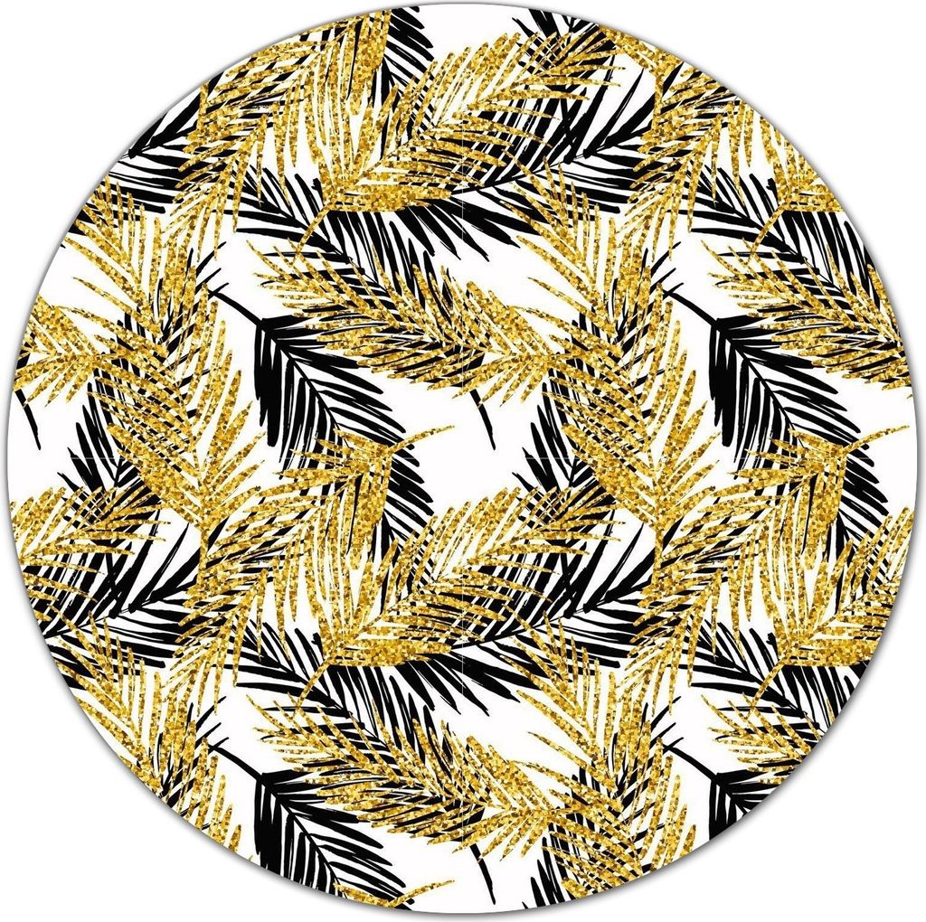 Glas-Herdabdeckplatte Glaskeramikkochfeld-Abdeckung Schneideplatten - 40 cm - Elegante Palmblätter