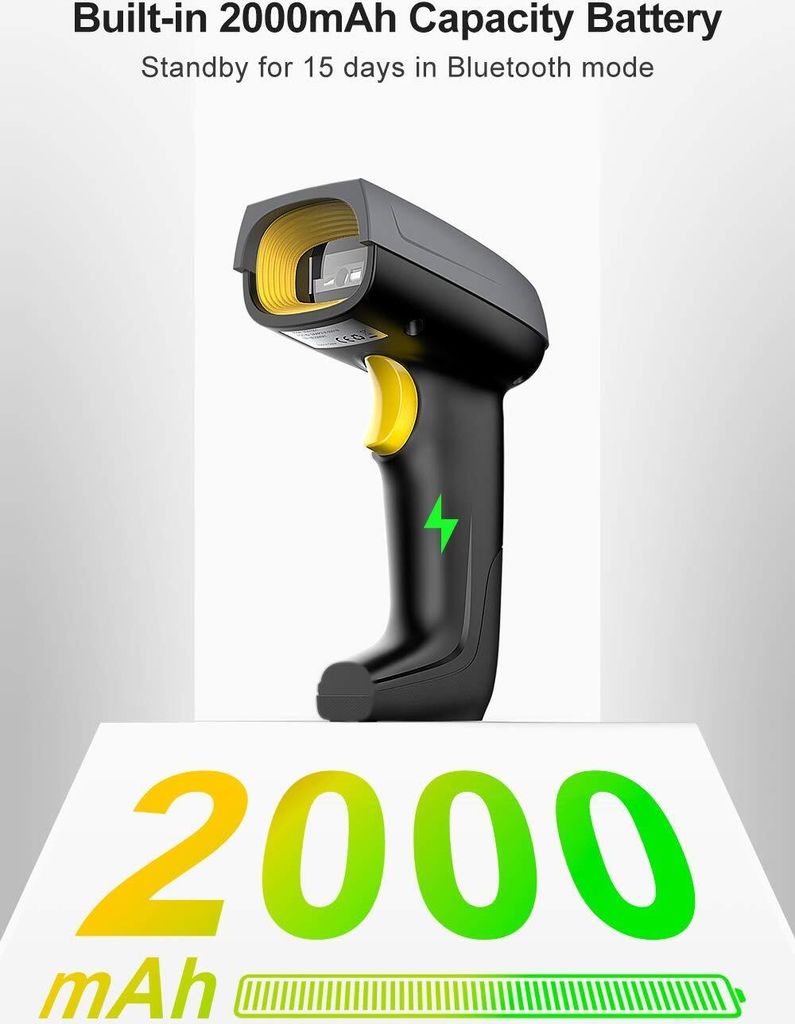 Inateck 2D Barcode Scanner Bluetooth, Wireless QR Code Produktbild 6