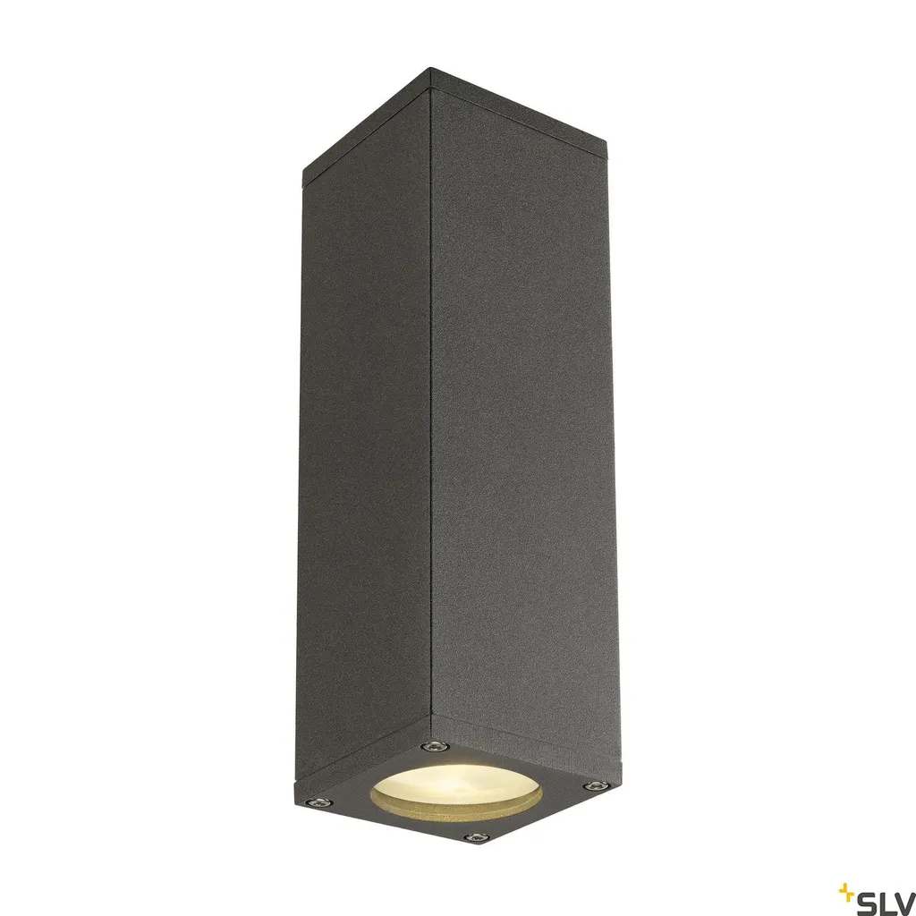 Lampada da Parete Theo Up&Down Interni - Grigio Antracite 2x50W GU10