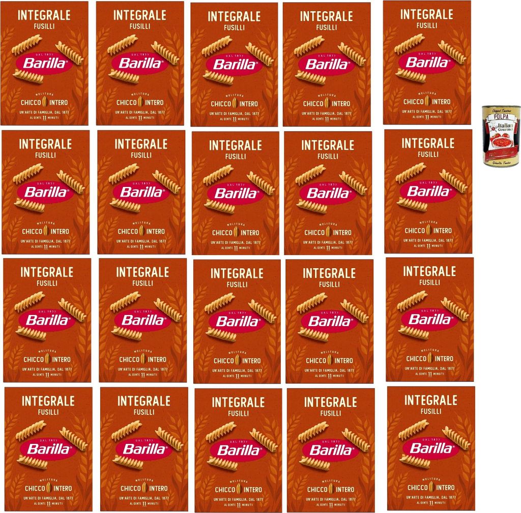 Barilla Integrale Fusilli – Vollkorn Hartweizennudeln – reich an Ballaststoffen, 100% Vollkorn – perfekte Spiralform für Saucen – Kochzeit...