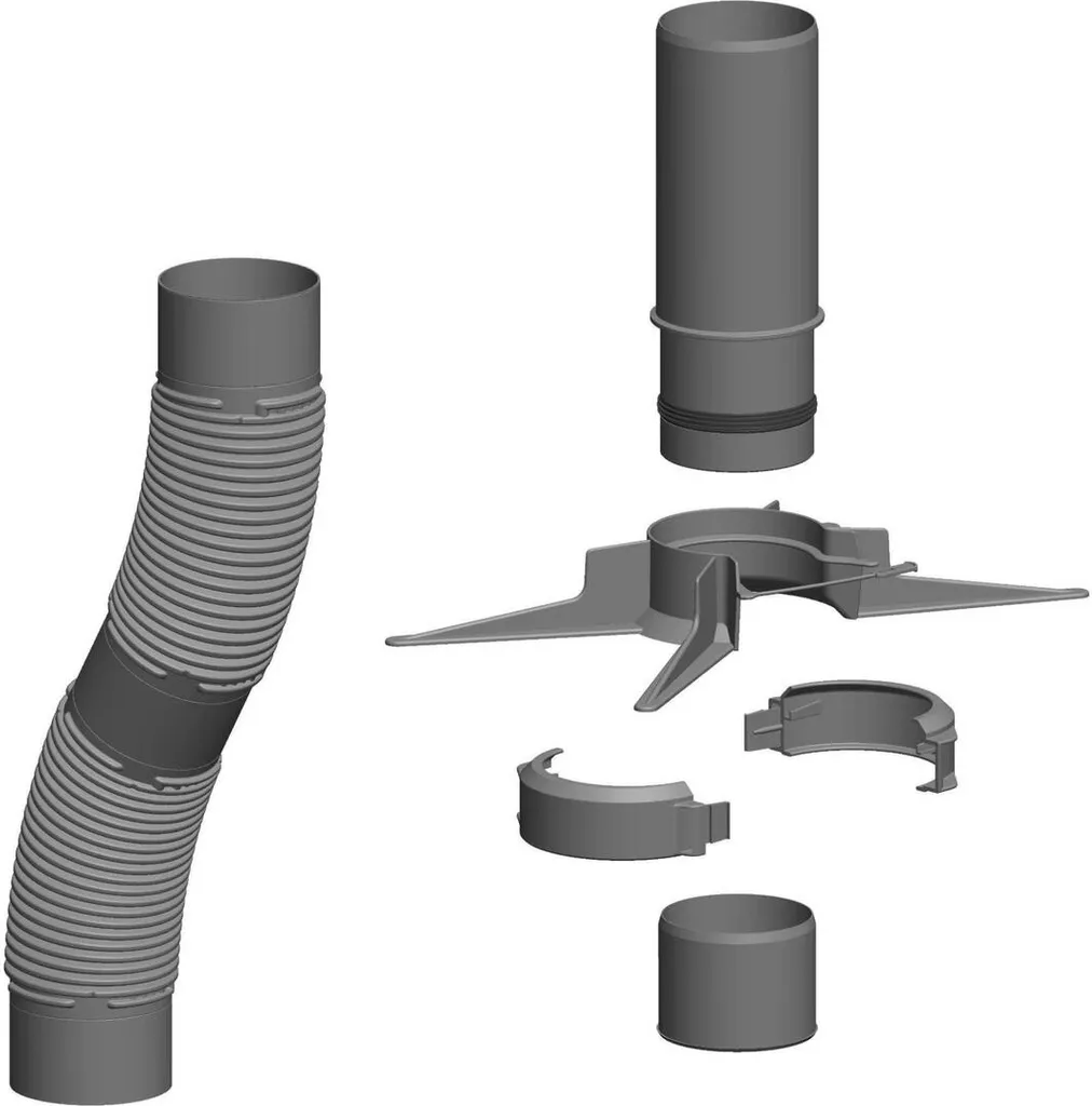 Atec PolyTop DN 80 Kit de Conduit Flexible 12,5m pour Chauffage