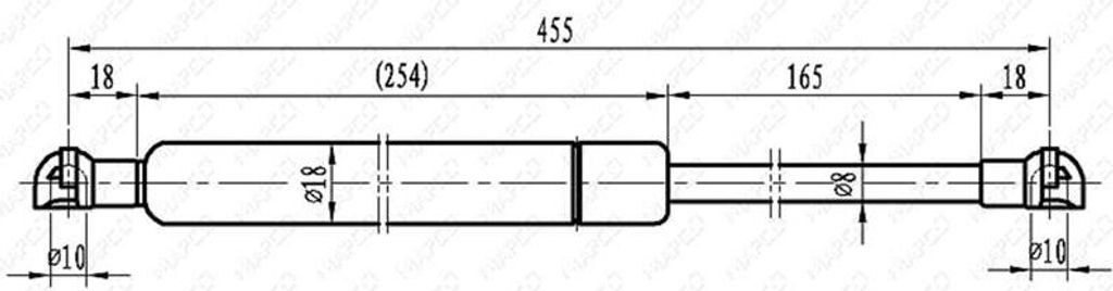 Gasfeder, Koffer-/Laderaum FIAT PUNTO (188) 5 Türen