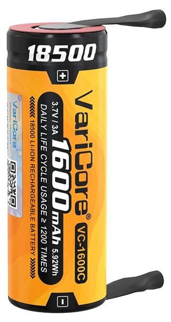 Wiederaufladbare Batterie - 18500 Li-Ion 3,7 V 1600 mAh - Mit Nickellasche für DIY Packs - Für Taschenlampe Kamera Fernbedienung - 28 Stück