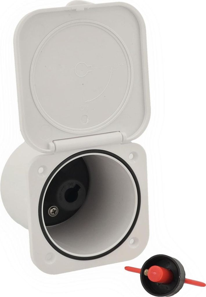 Batterie-Hauptschalter in wasserdichter Box, auch als Trennschalter für 6, 12, 24, 36, 48V Systeme in Boot, Camper, Auto