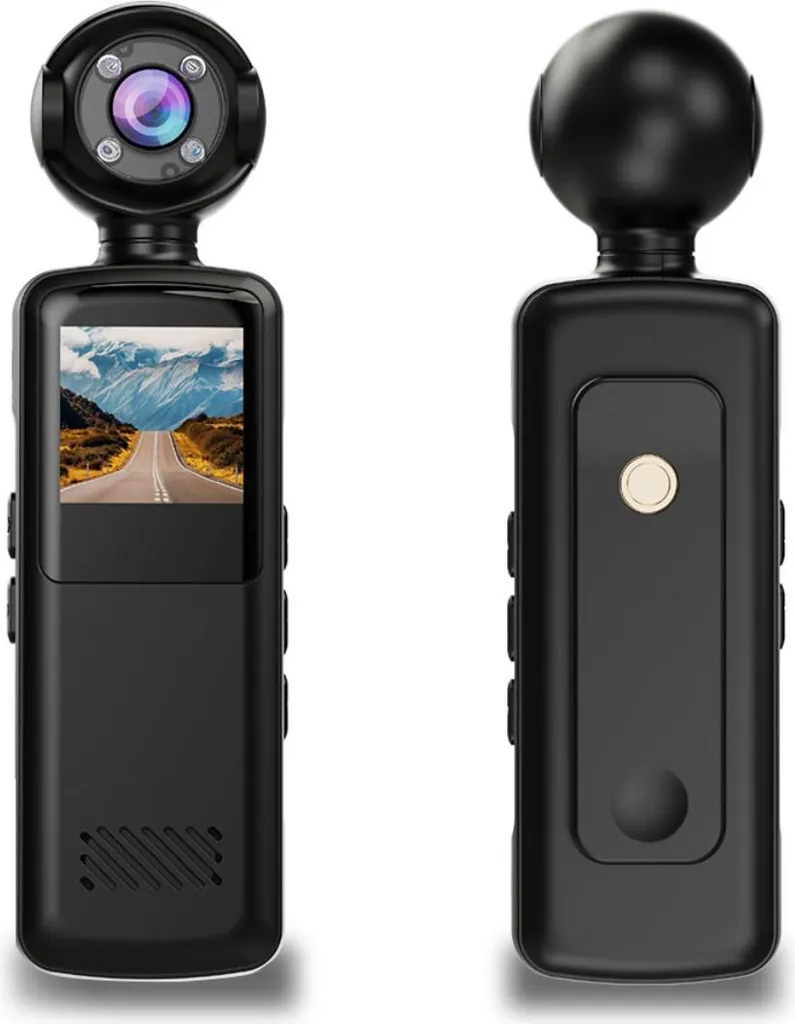 Body Cam Sportiva INF V6 WiFi 1080P - Mini Camera Clip con 32GB SD