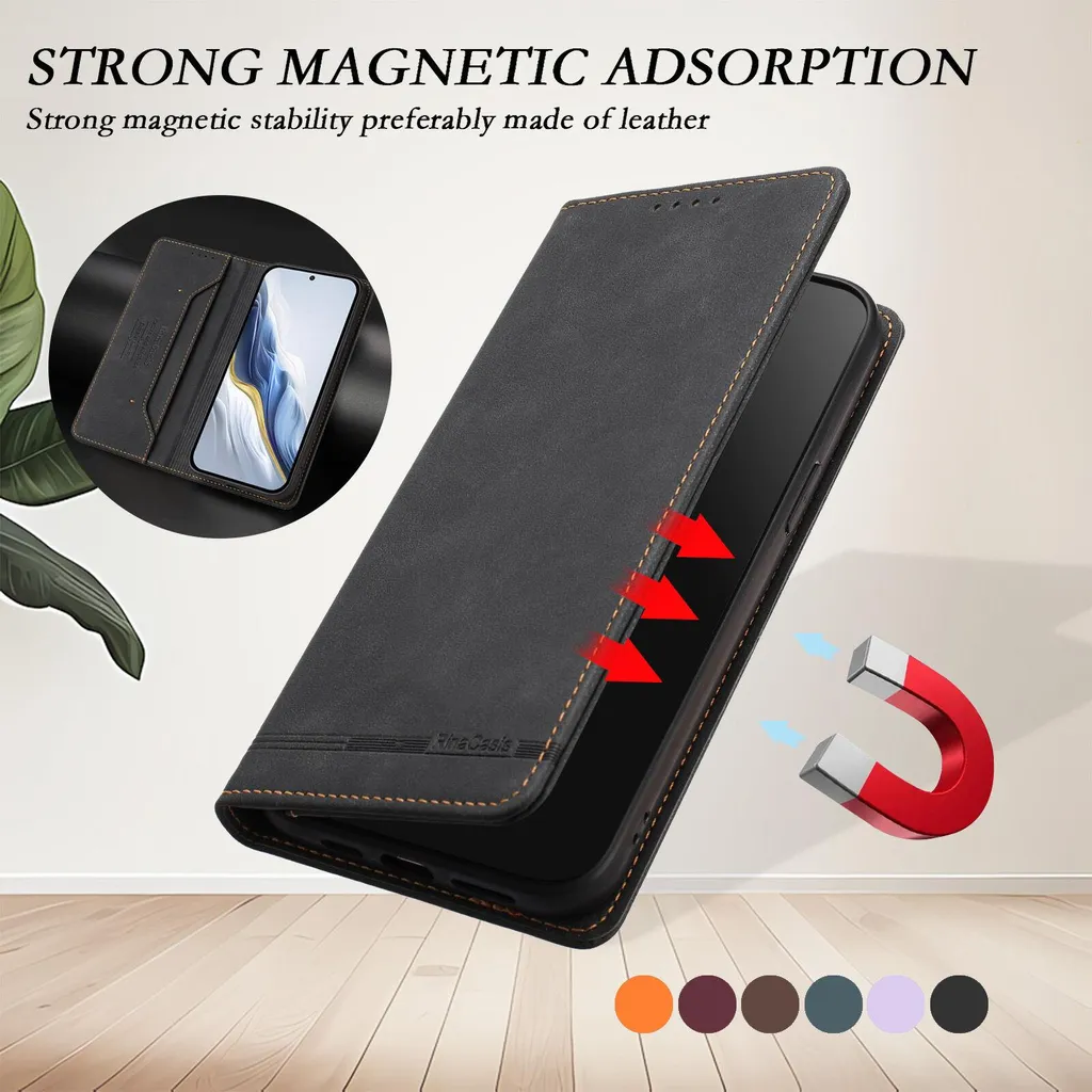 Ulefone Note 16 Pro Cover Libro Nero - Wallet Case con Stand - 5