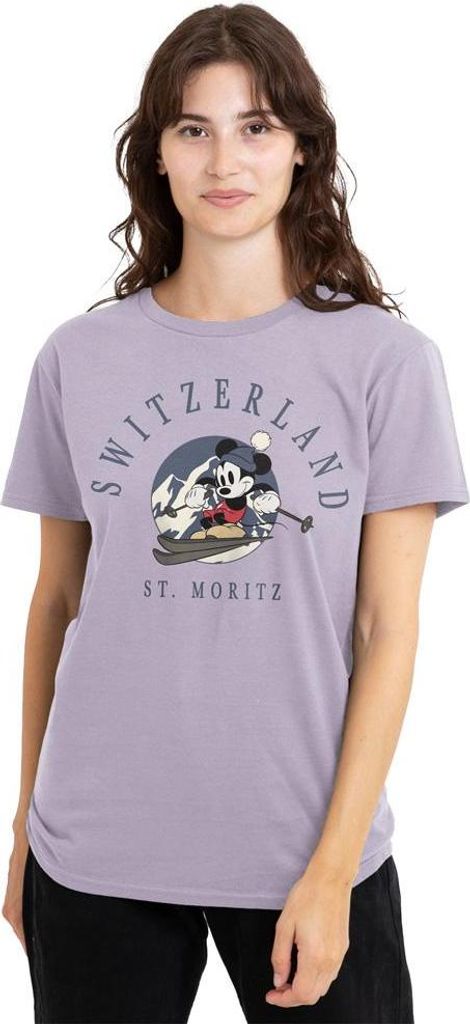 Disney - "Switzerland" T-Shirt für Damen TV25374 (XL) (Lavendel)
