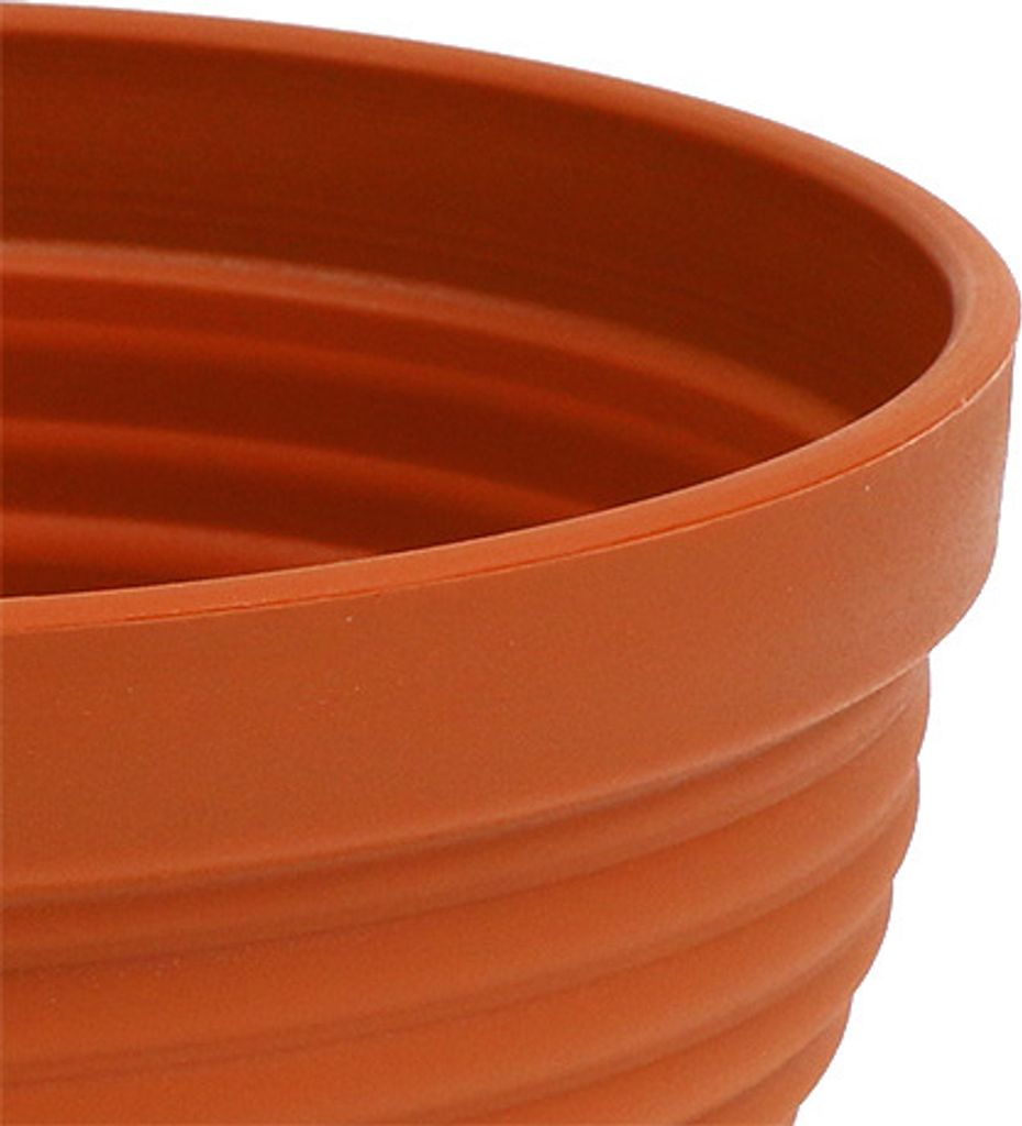 R-Schale Plastik Terrakotta Ø13cm, Pflanzschale Dekoschale Pflanzgefäß 10 Stk, 10 Stück