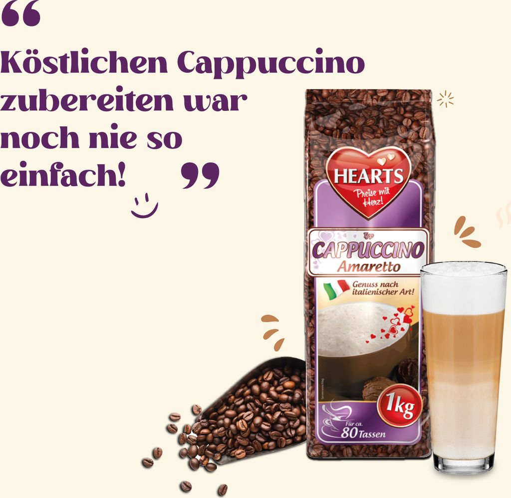 Hearts Cappuccino Amaretto 1 kg Produktbild 7