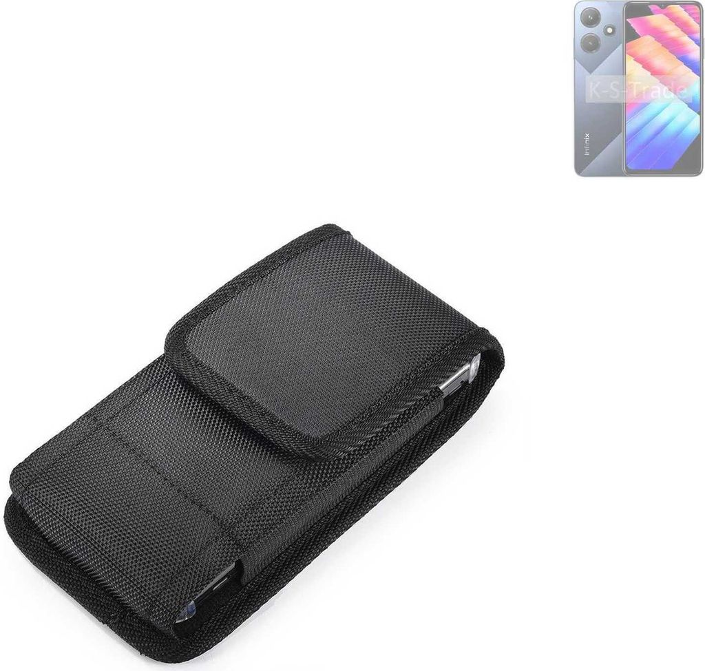 Holster Gürteltasche kompatibel mit Infinix Hot 30i X669C Holster Gürtel Tasche wasserabweisend Handy Hülle Schutz Hülle Outdoor schwarz K-S-Trade