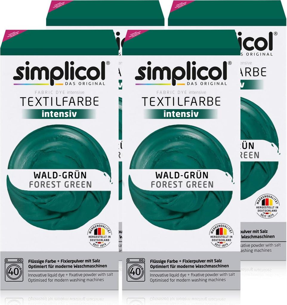 Simplicol Textilfarbe intensiv Wald-Grün 150g Produktbild 