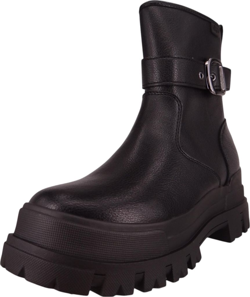 Buffalo Damen Sportliche Stiefelette Aspha Bootie Buckle OS 1270117 Schwarz