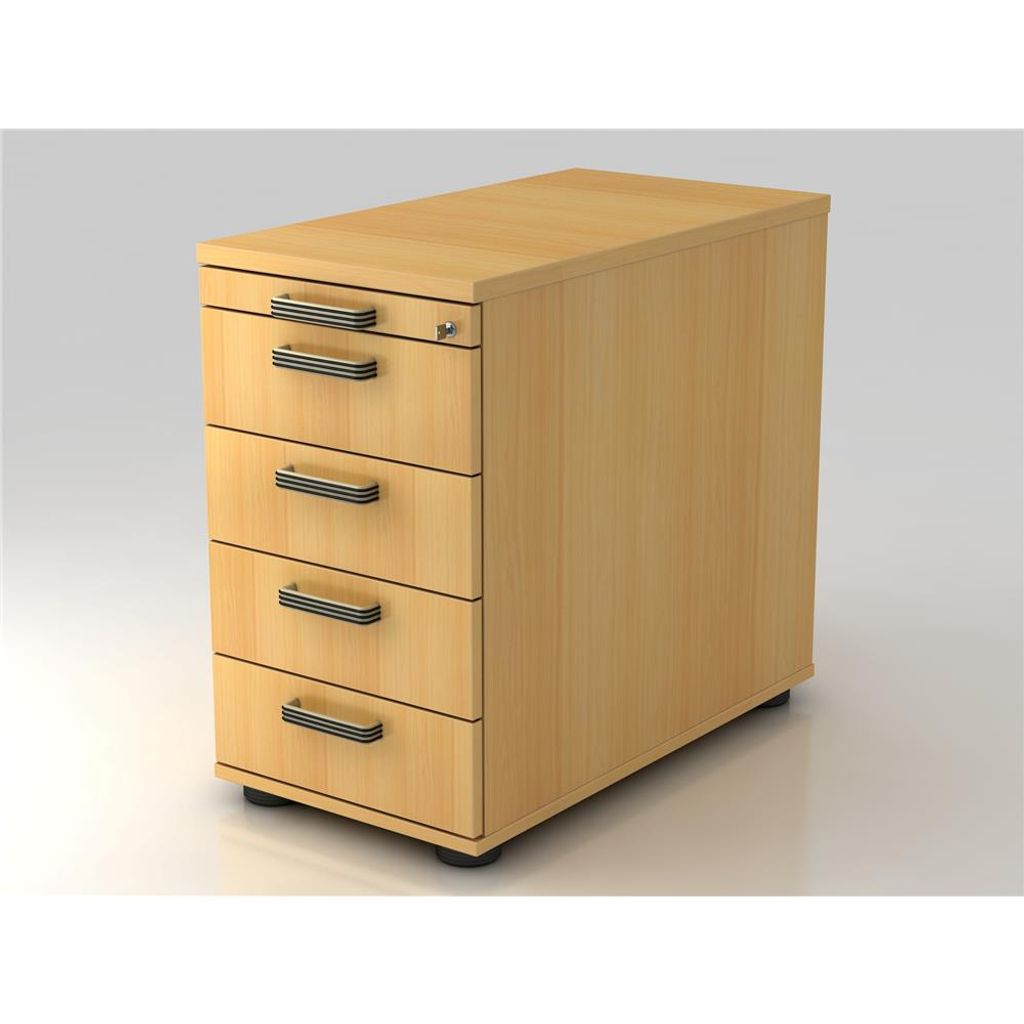 Standcontainer SC50 SG, 80er Tiefe 42,8 x 72 - 76 x 80 cm, 1/3/3/3/3 HE