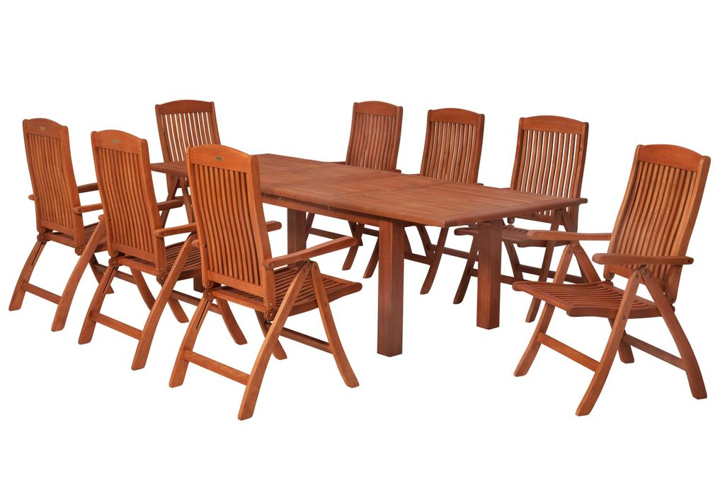 Merxx Maracaibo Gartenmöbel Set 9tlg., 8 Klappsessel, Produktbild 