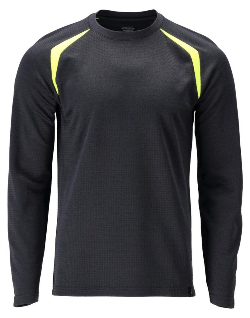 MASCOT ACCELERATE MULTISAFE 21581 Herren Langarmshirt Schwarzblau/Hi-vis Gelb S