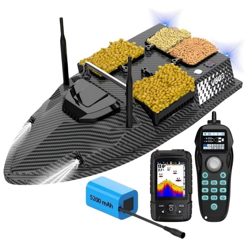 Łódka Zanętowa iUni V803 PRO, GPS, Lokalizator Ryb, Zdjęcie produktu 