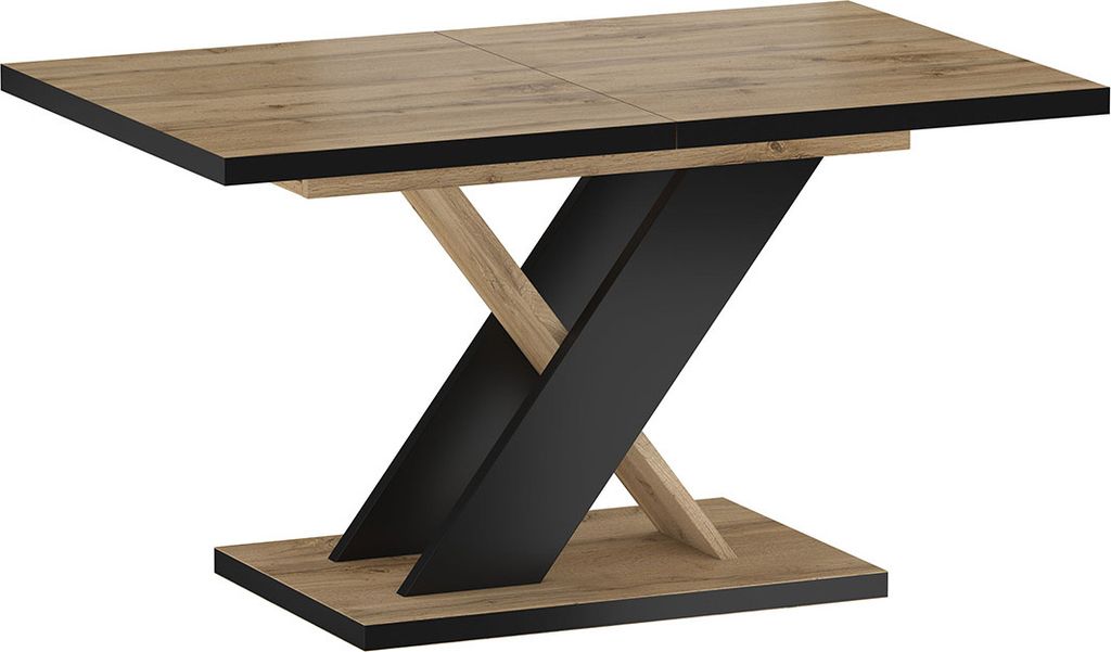 Erweiterbarer Esstisch Eryk 138/178x85 Eiche Artisan/Schwarz
