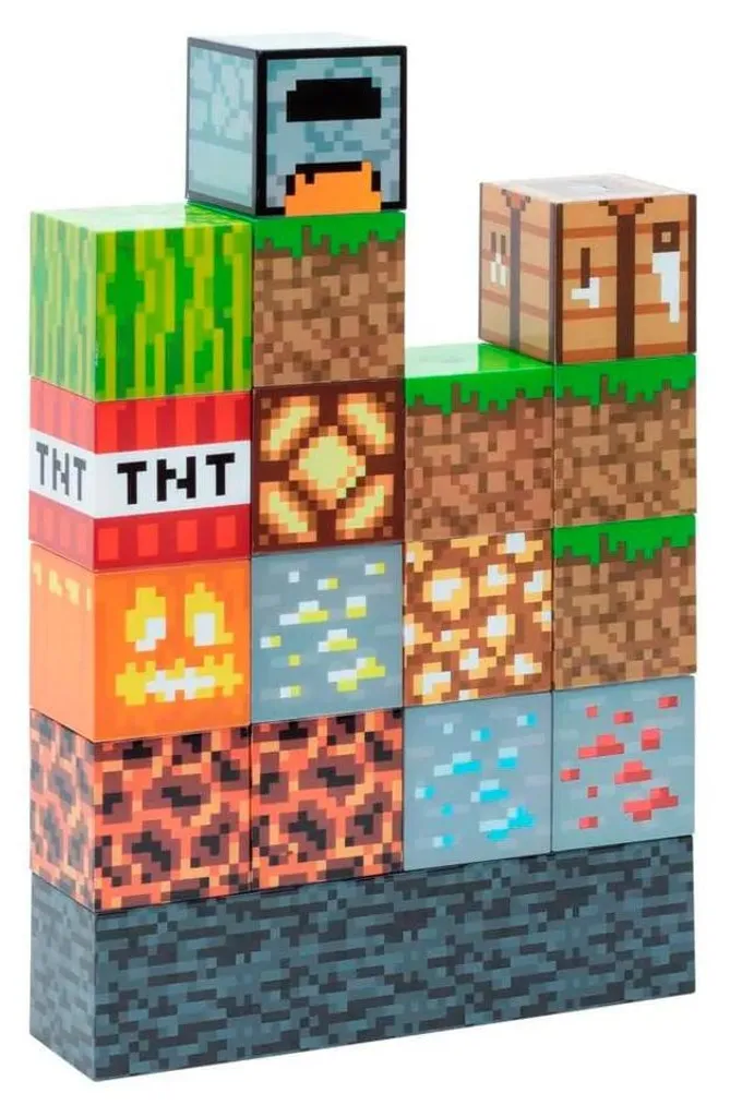 Lampa Minecraft Cubes - Veilleuse LED Modulable avec Blocs Repositionnables