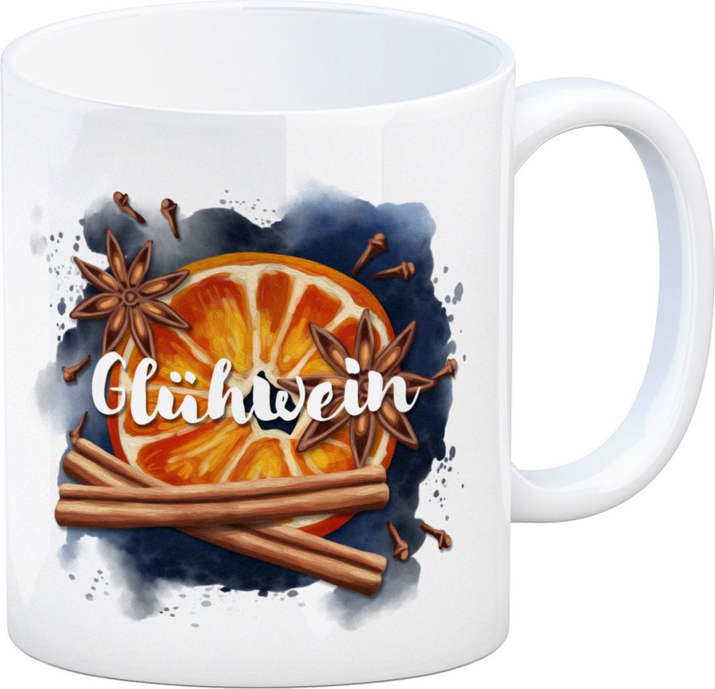 Glühweintasse mit Glühweinzutaten Kaffeebecher