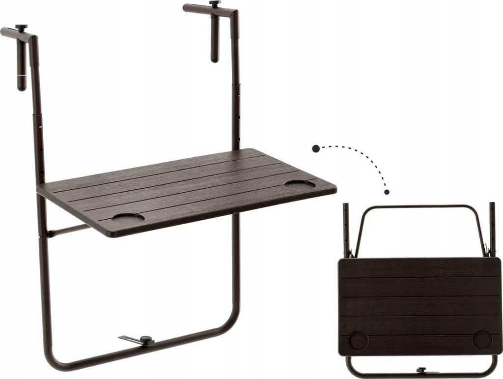 TABLE DE BALCON PLIABLE SUR PIEDS 60 x 64 x 83,5 cm POUR Image du produit 