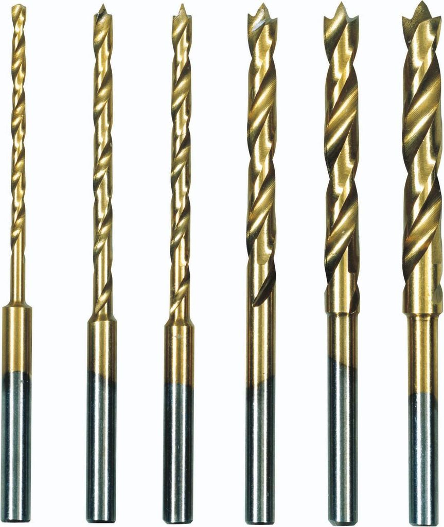 Proxxon 28876 HSS-Spiralbohrersatz mit Zentrierspitze 1,5 - 4,0 mm, 6 teilig