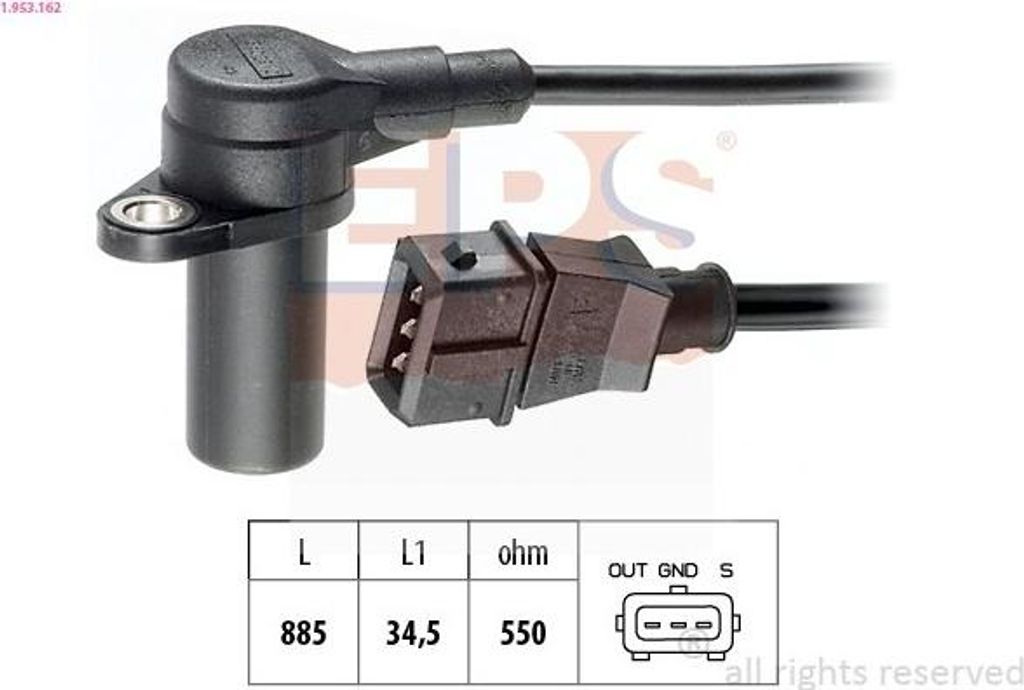 EPS 1.953.162 Kurbelwellensensor Impulsgeber für OPEL Astra G CC (T98)