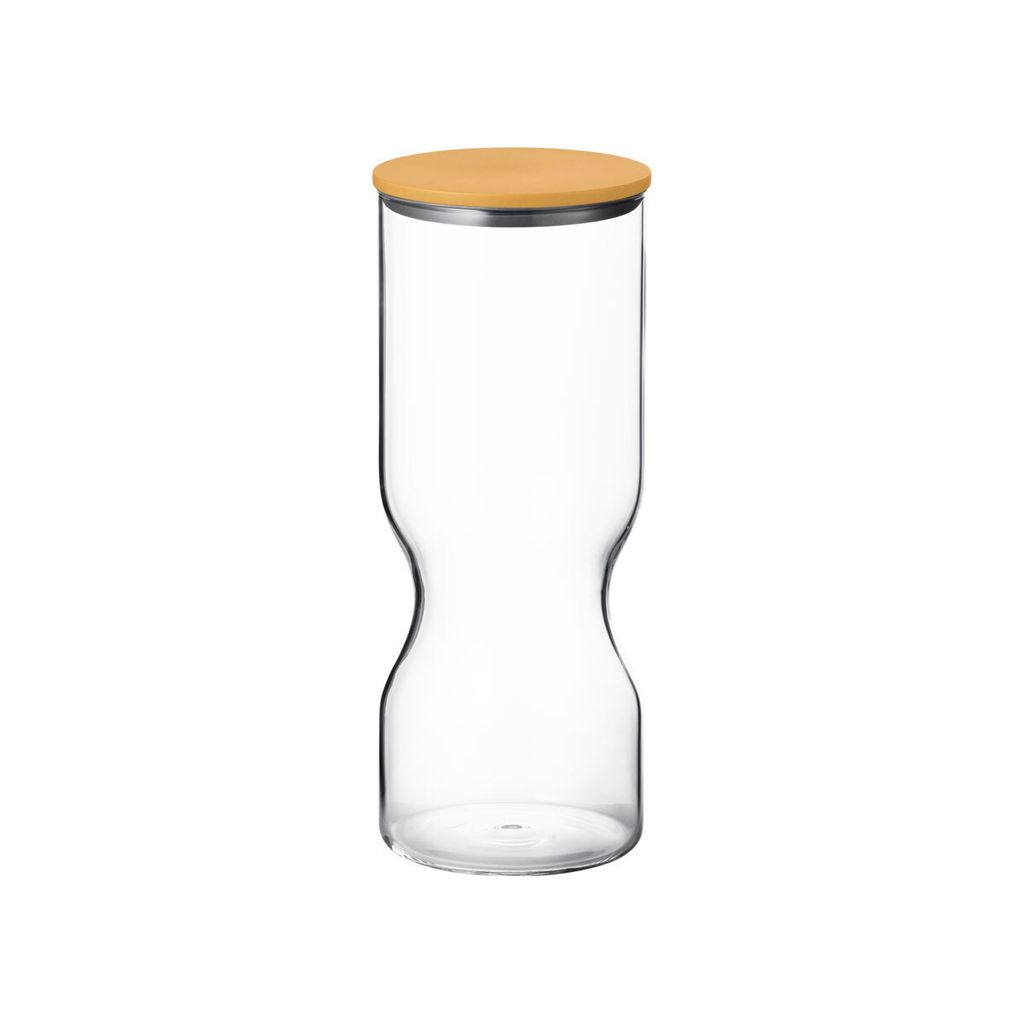 Georg Jensen ALFREDO CANISTER X-LARGE GLASS & YELLOW SS LID 2L 10020340
