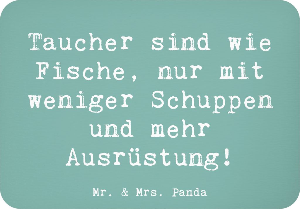 Mr. & Mrs. Panda magnet Spruch Tauchen Abenteuer - Meeresbrise - Geschenk, Kühlschrankmagnet, Sportler, zettelhalter, haftmagnet, Sportart, Teamsp...