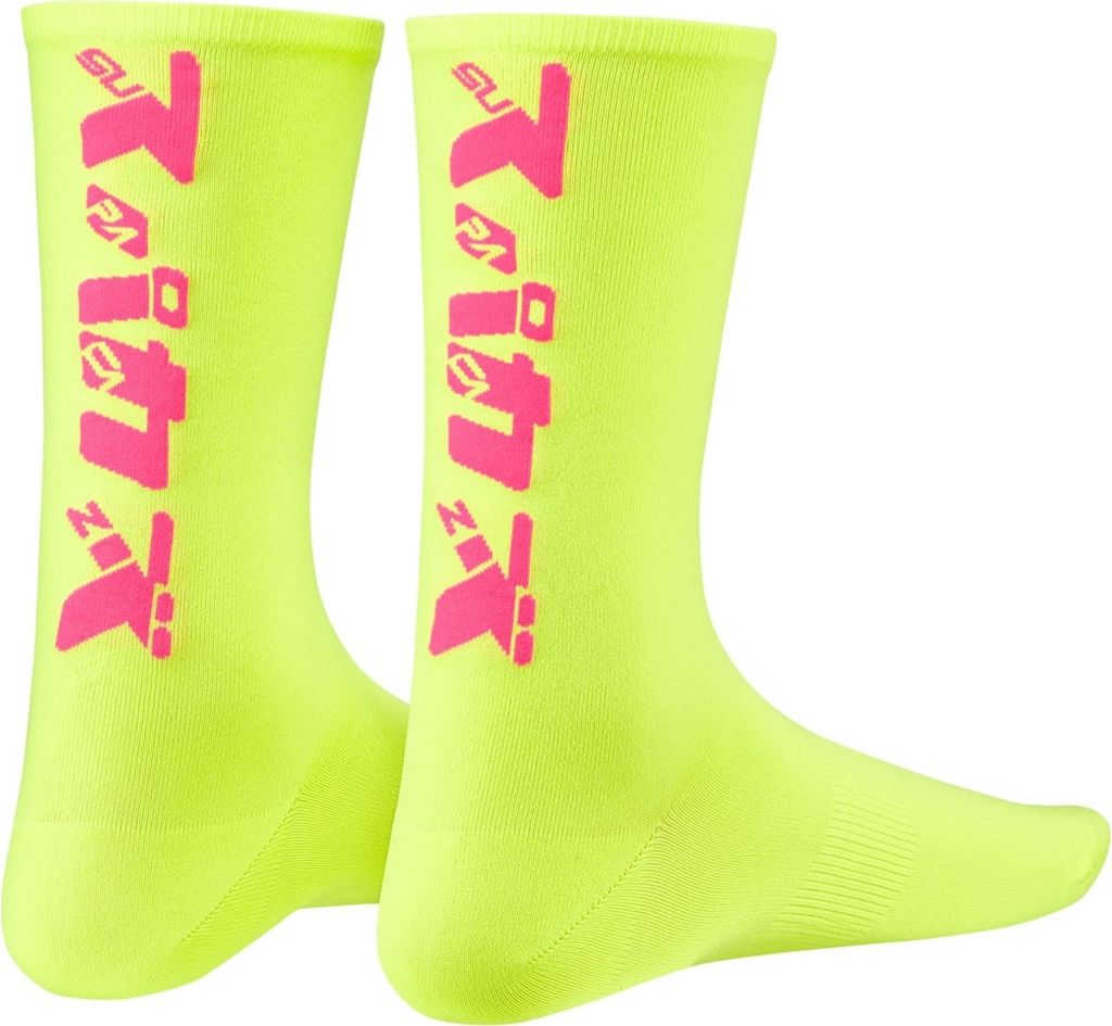 Supacaz Unisex Socken Supasox Katakana , Gelb Rosa, 43-47