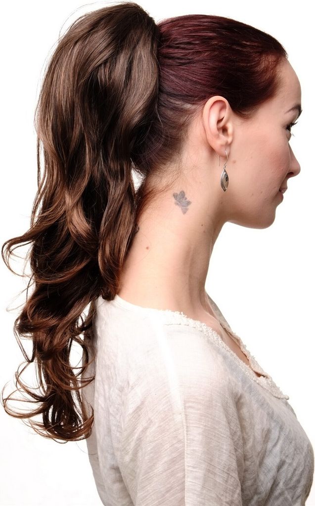 WIG ME UP Haarteil Zopf Lang Braun Mix Wellig TYQ0154-4T30 Produktbild 