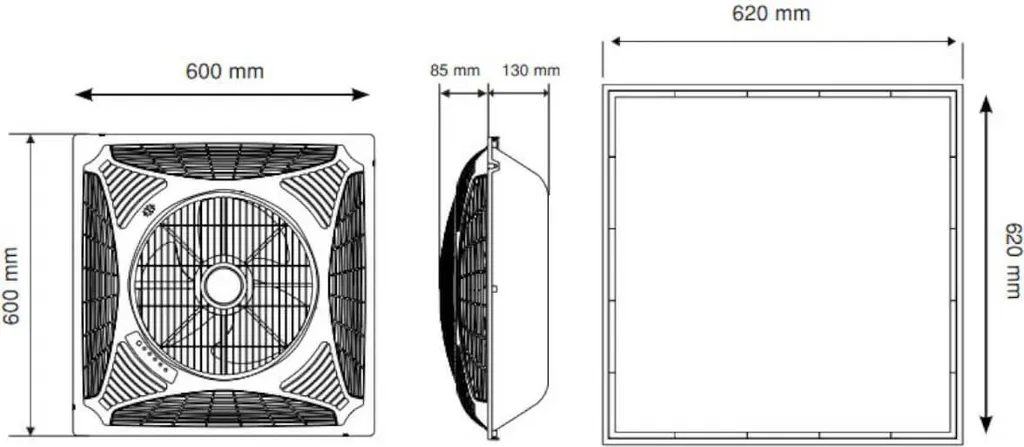 Westinghouse Windsquare Ventilateur de plafond avec télécommande 72060