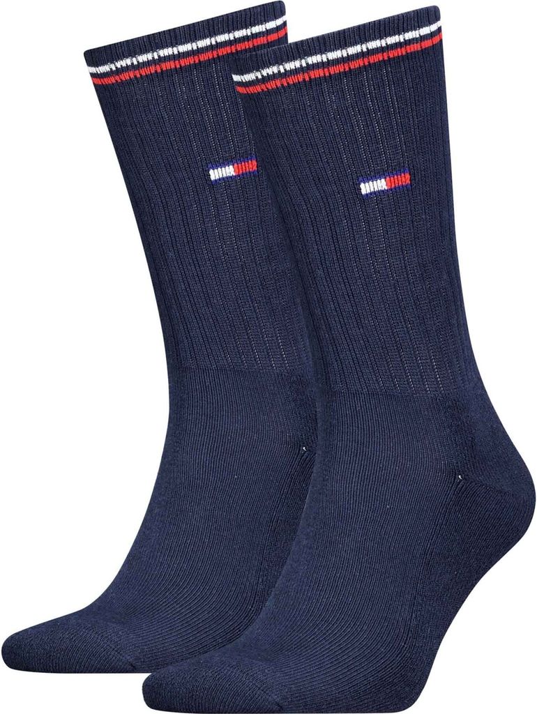 TOMMY HILFIGER Uni Sportsocken, 2er Pack - UNI Iconic Sock, Tennissocken Blau 35-38
