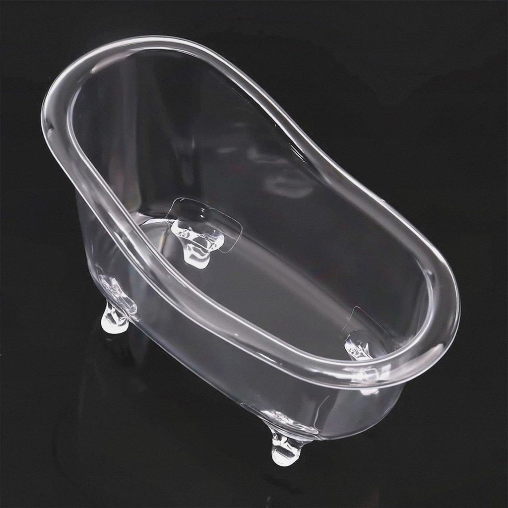 Transparente Mini-Badewannen-Aufbewahrungsbox für Kleinteile, Schmuck-Aufbewahrungsbox, Make-up-Organizer, Schreibtisch-Aufbewahrung, Schubladen-O...