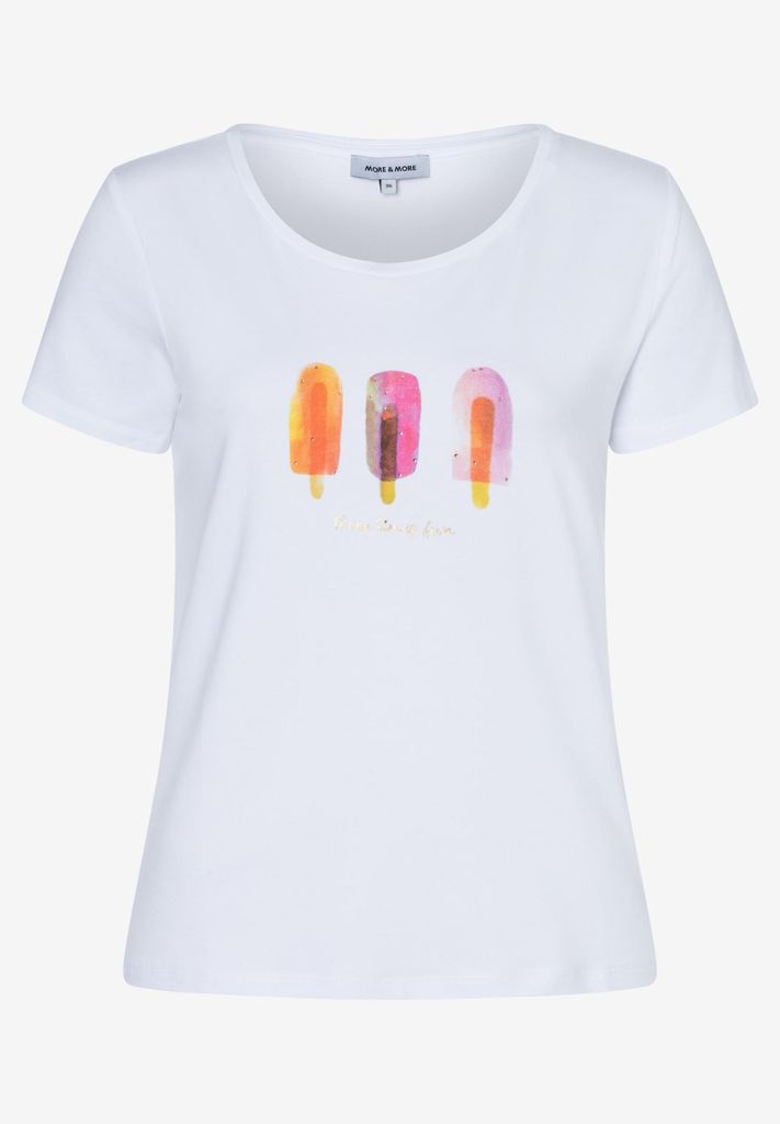 More & More Shirt with 3-Motive Print, white 0010 0010 38