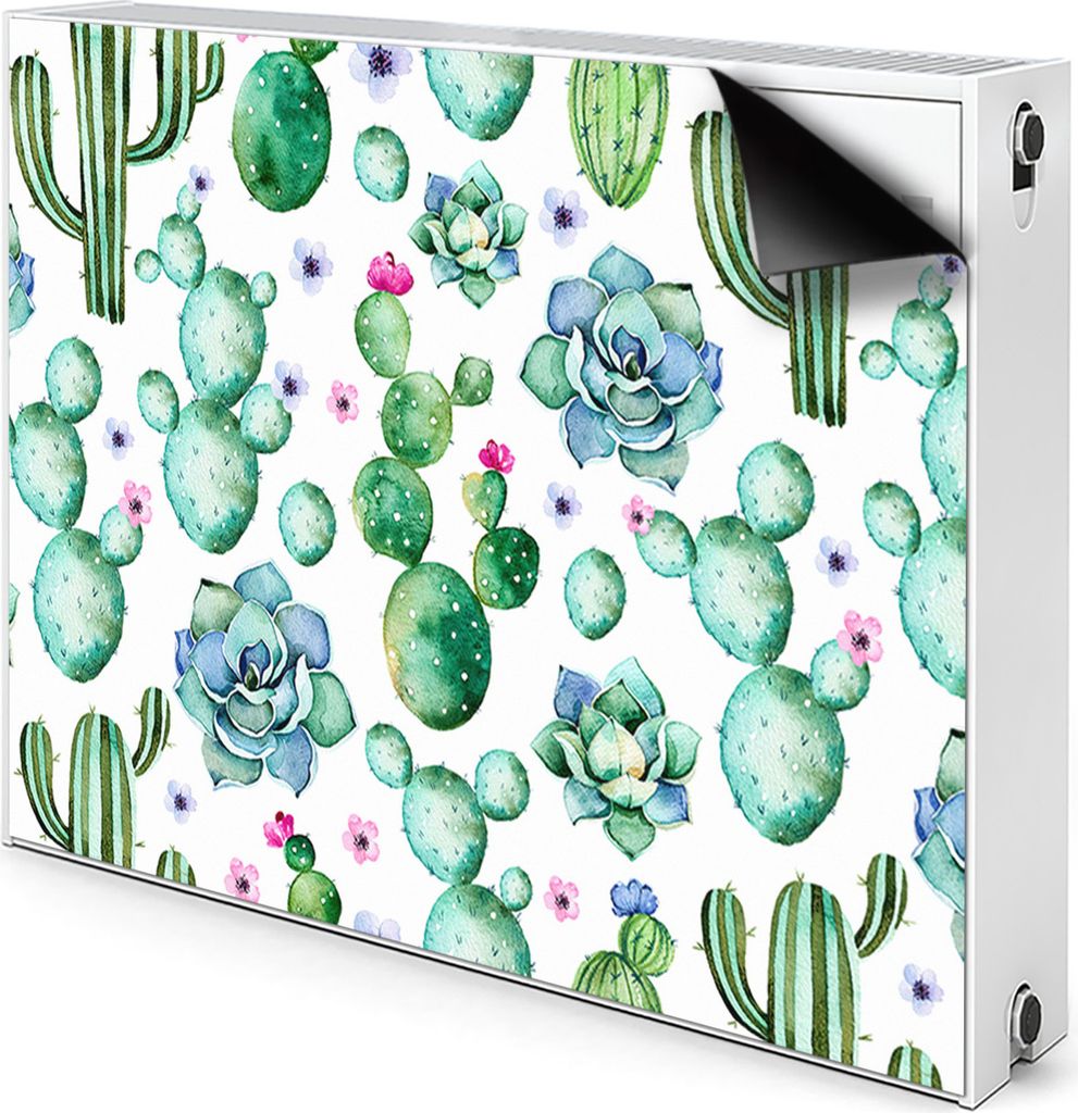 Magnet Heizkörperabdeckung Heizkörperverkleidung Verkleidung Abdeckung 110x60 cm - Kaktus