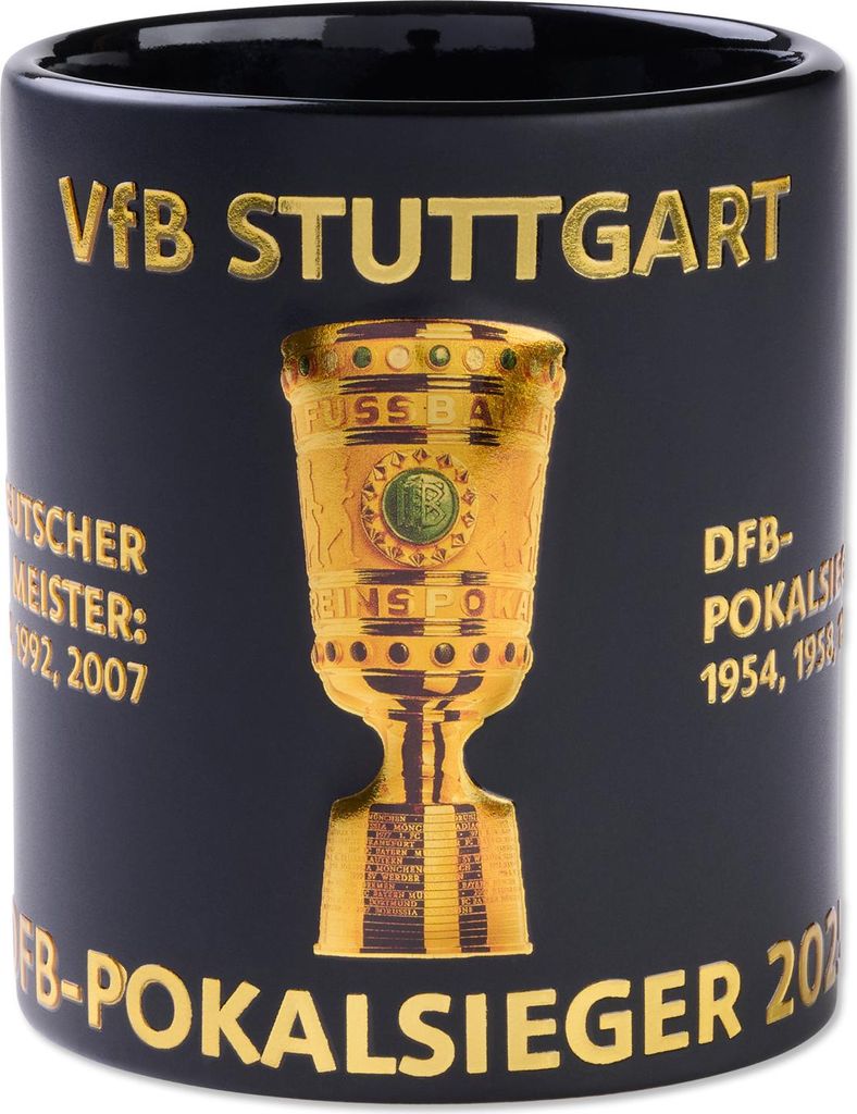 Tazza VfB Stuttgart Pokal Metallic 0,3 l nero oro Immagine del prodotto 
