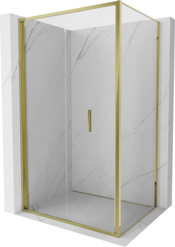 Mexen Exo Duschkabine faltbar 70 x 80 cm, transparent, gold - 816-070-080-50-00