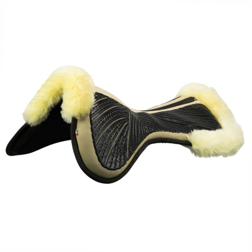 Acavallo Close Contact Gel & Memory Foam Halfpad Lammfell Sand/ Natur Onesize