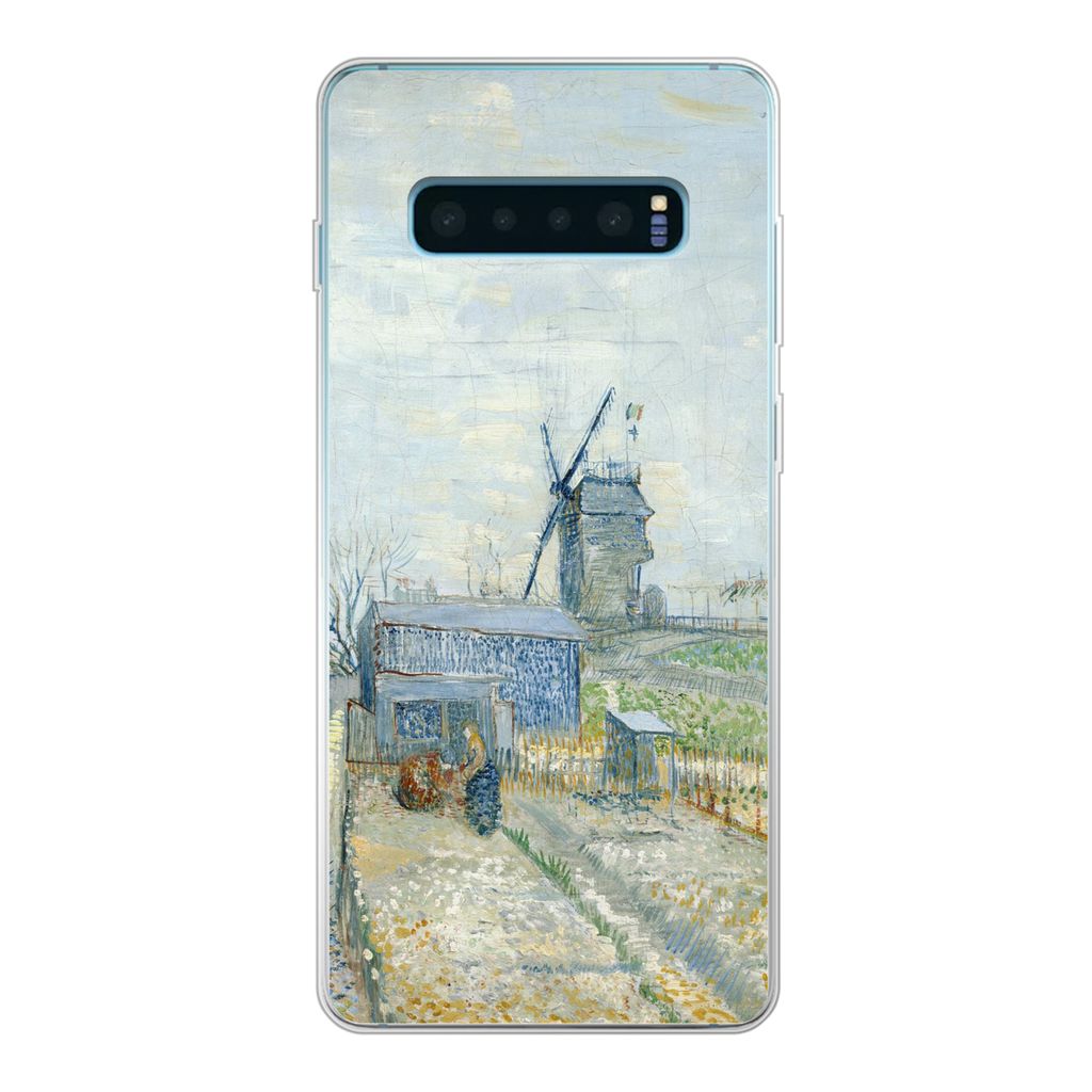 MuchoWow Handyhülle Schutzhülle Hülle für Samsung Galaxy S10 Lite Montmartre: Mühlen und Gärten - Vincent van Gogh Silikon Softcase Handy H...