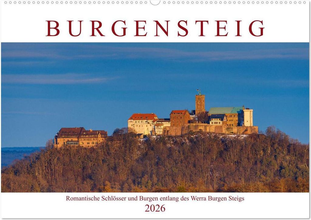 Werra Burgen Steig (Wandkalender 2026 DIN A2 quer), CALVENDO Monatskalender