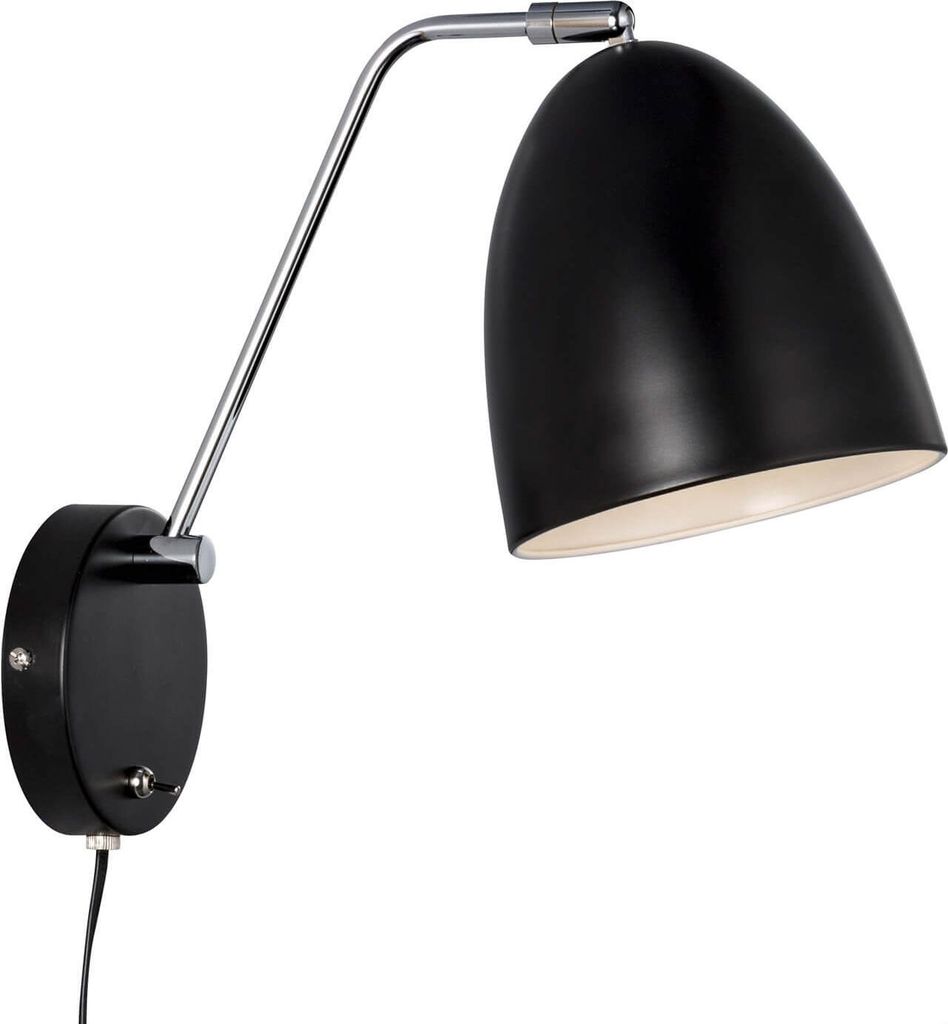 Nordlux Alexander Wandleuchte E27 Schwarz 48621003 Produktbild 