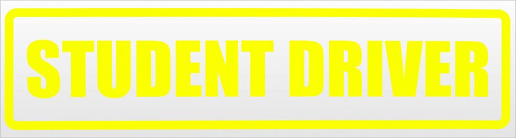 Kiwistar Student Driver Magnetschild Schild magnetisch - 20cm Neongelb - Magnetfolie für Auto PKW Kfz