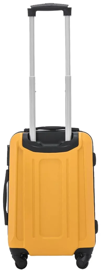 Bagage à main rigide jaune pour avion avec cadenas à code et coque ABS - 5